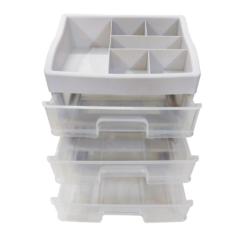 Tủ đựng mỹ phẩm, kệ đựng đồ trang điểm trong suốt 4 tầng Tashuan 5338 xinh xắn