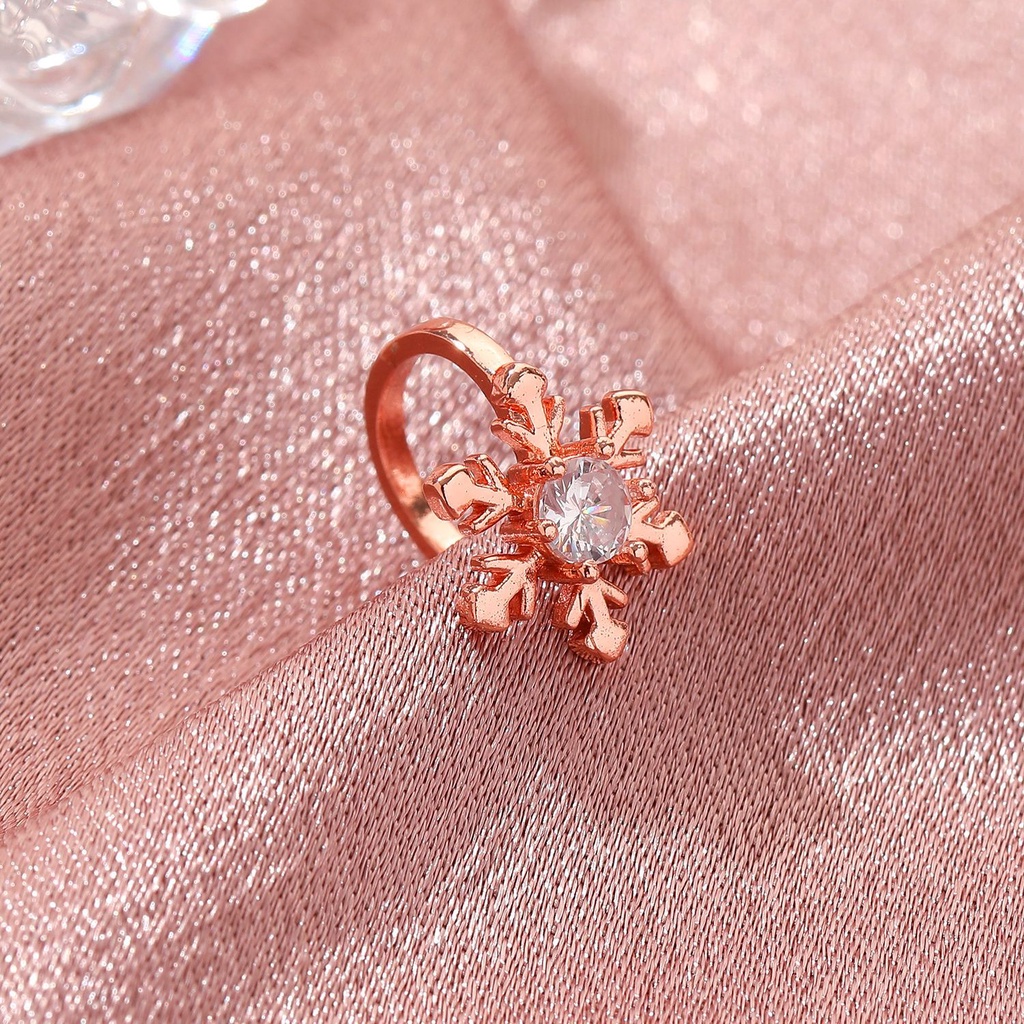 Khuyên Kẹp Vành Tai Nữ Hình Bông Tuyết Thời Trang