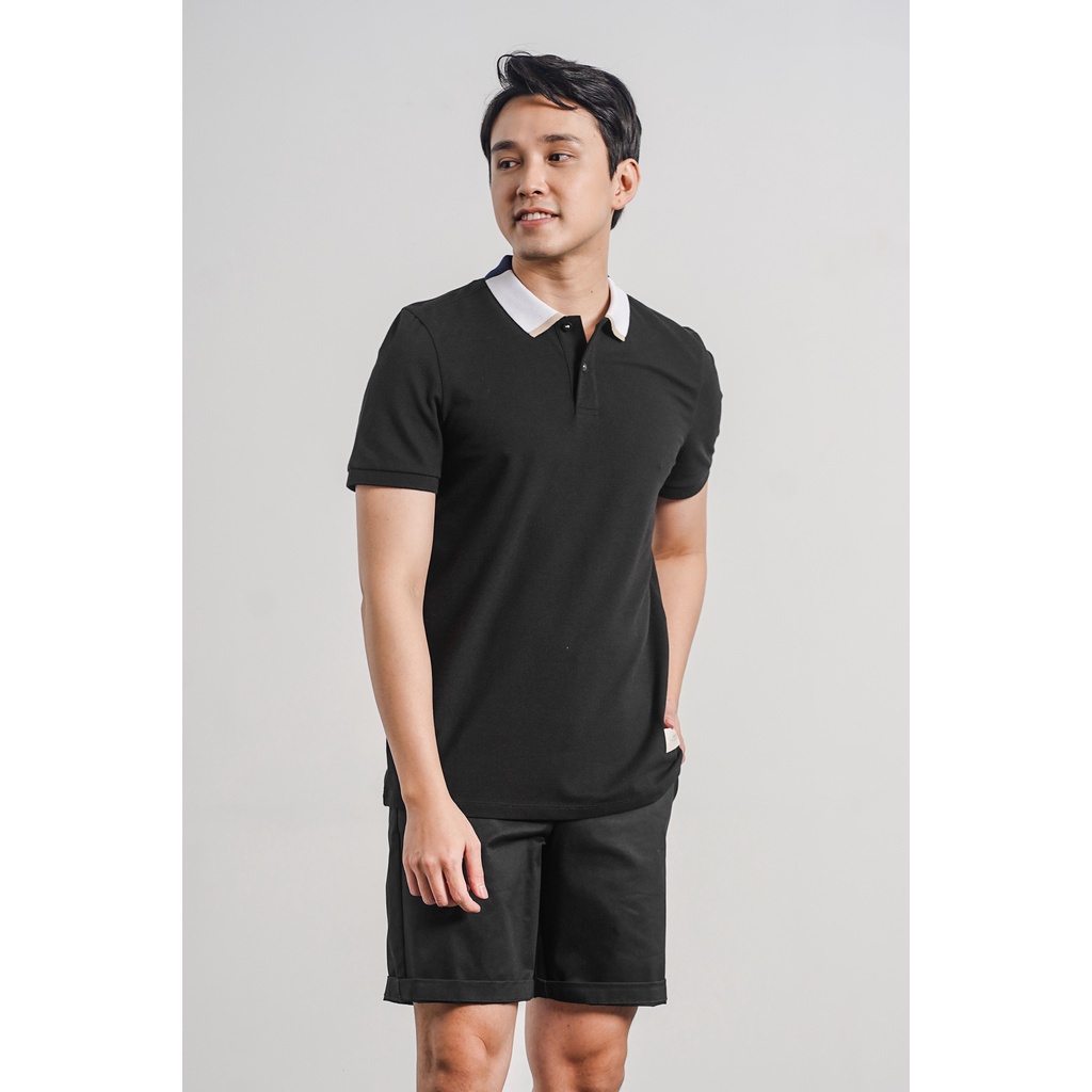 Áo polo, Rib decor, point label. FITTED form - Routine 10S21POL005