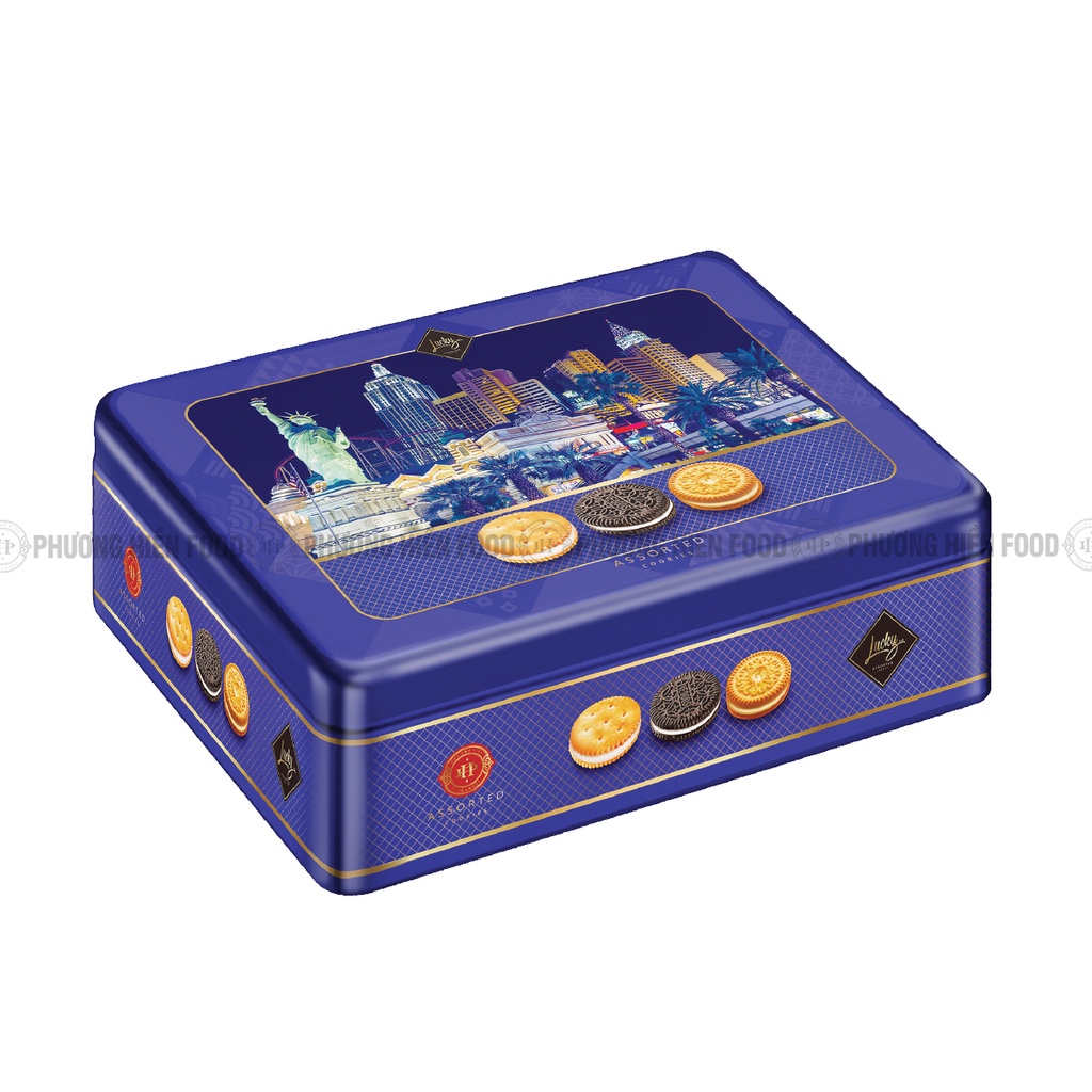 Bánh quy Luckysun 220G hộp thiếc