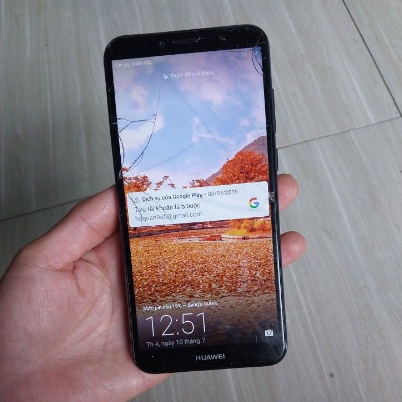 Điện Thoại Huawei Y6 Prime Cũ ,Màn Hình Bể (Chi Tiết Máy Phần Mô Tả)
