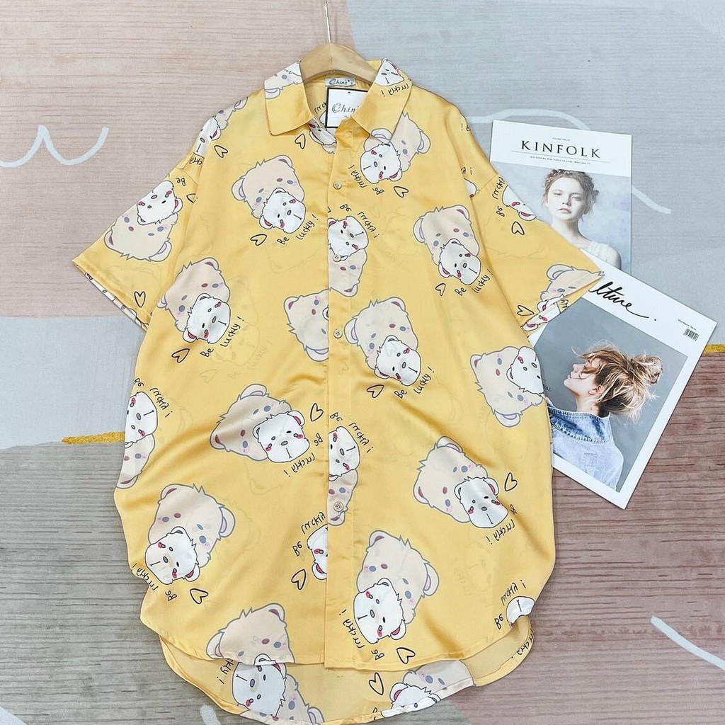 Váy Xinh Mặc Nhà Chất Liệu Lụa Satin Họa Tiết Xinh Xắn Dễ Thương | BigBuy360 - bigbuy360.vn