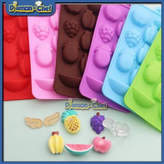 Khuôn Silicon Socola 11 Hình Hoa Quả làm thạch/rau câu/đá