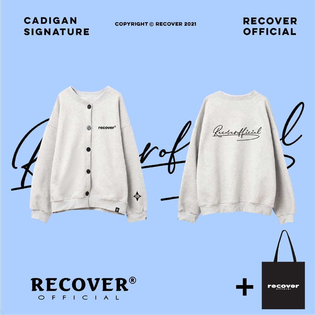 [TẶNG KÈM TÚI TOTE] Áo khoác Cardigan Signature Recover | BigBuy360 - bigbuy360.vn