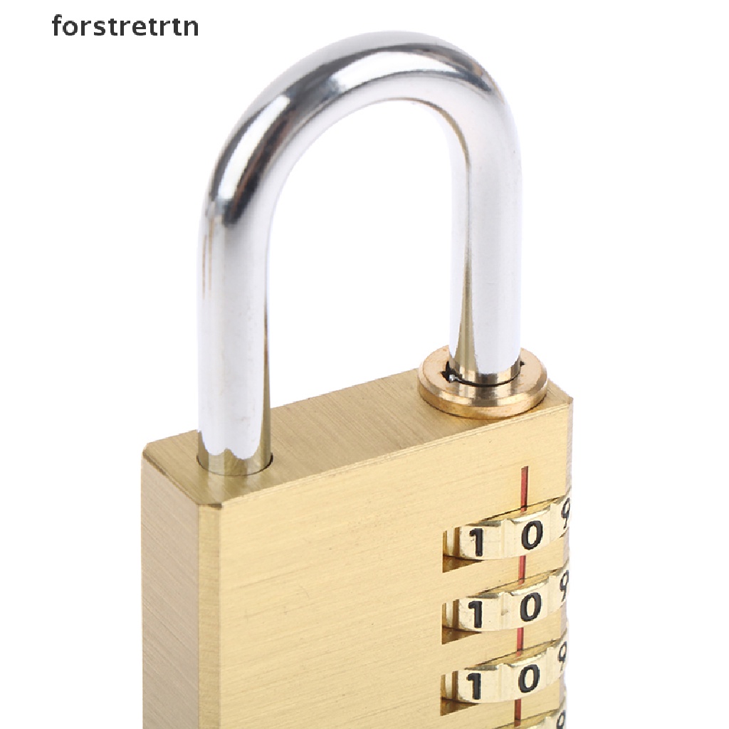Ổ Khóa Số 3 / 4 Ký Tự Mini Bằng Đồng Thau Dùng Khi Đi Du Lịch