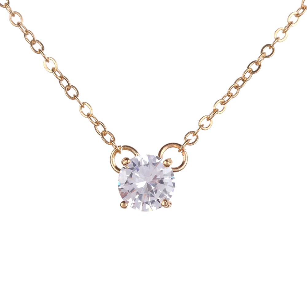 Vòng cổ mặt đính đá nhỏ tinh tế thanh lịch sang trọng cho nữ