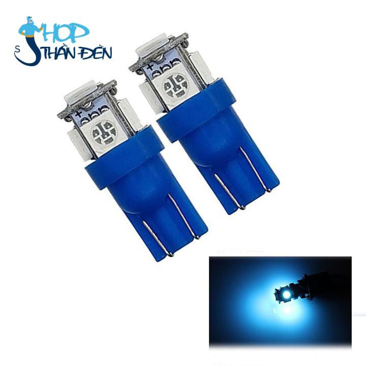 Xi Nhan LED 5 tim gắn xe máy chân T10.