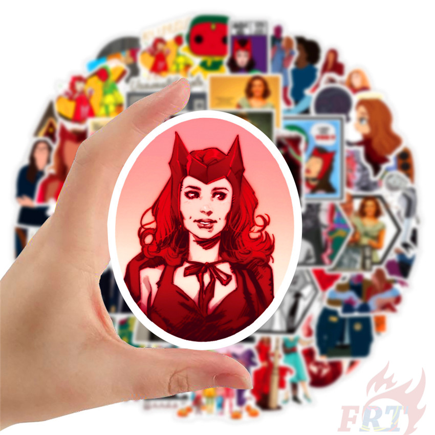 ❉ Wanda Vision Series 01 - Marvel Avengers Superhero TV Shows Vision Scarlet Witch Stickers ❉ 50Pcs/Set Fashion DIY Decals Doodle Stickers