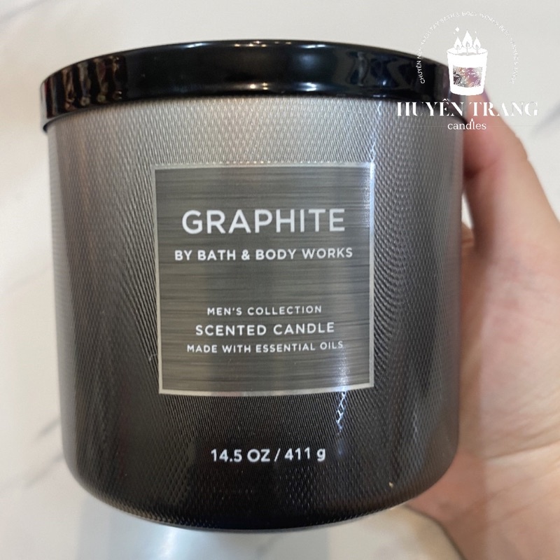 Nến thơm 3 bấc mùi Graphite hãng Bath & Body Works BBW 411gr