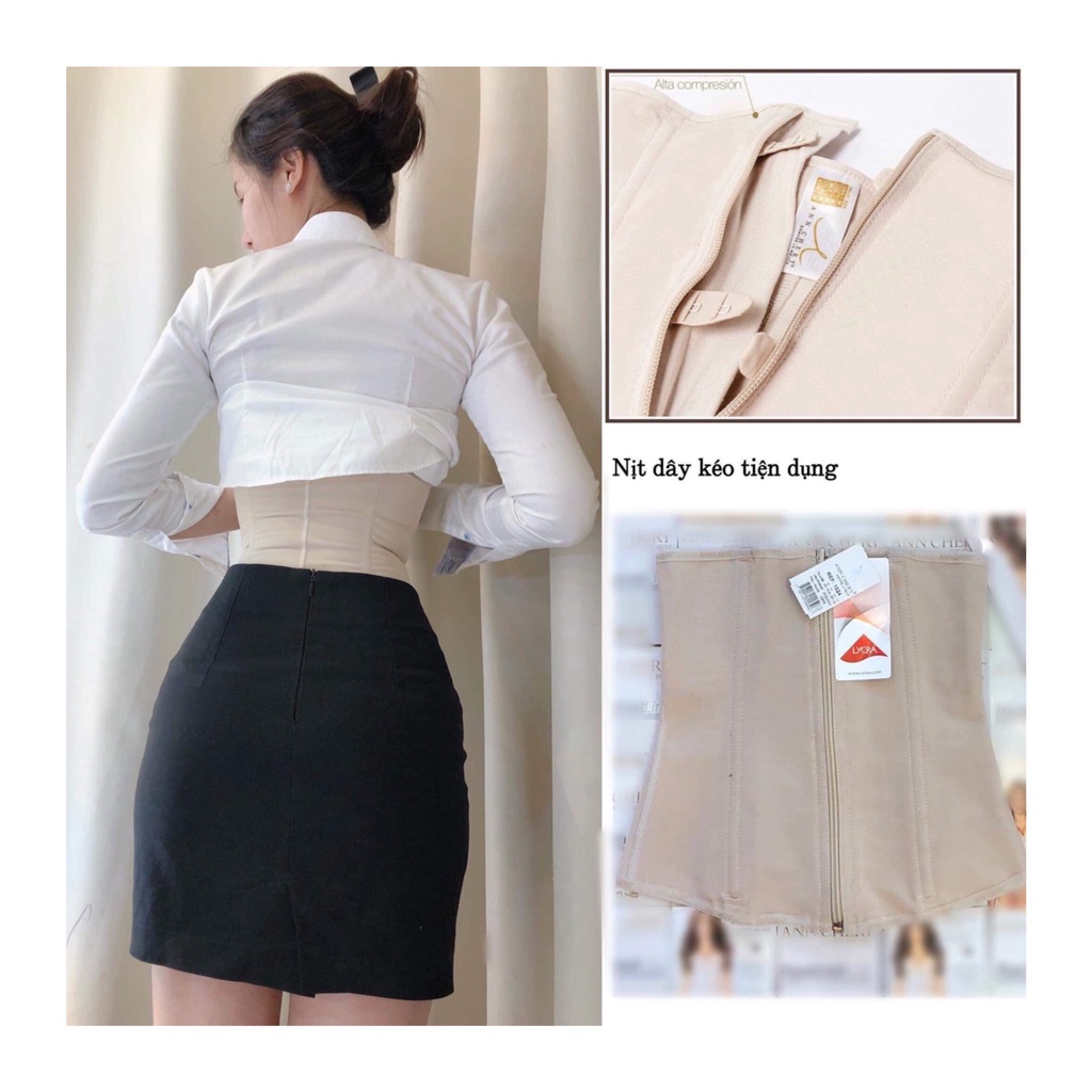 Đai nịt khoá kéo Annchery 1024 🔥 CAO CẤP 🔥 đai định hình khóa kéo chất liệu lưới không dãn, ôm bó sát cơ thể | BigBuy360 - bigbuy360.vn