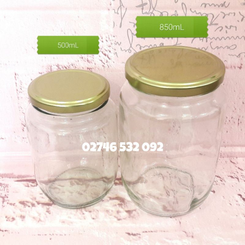 Hủ Thủy Tinh 850ml Nắp Kim Loại Siêu Xinh - Nuôi Cá Sim Đá hoặc Đựng Nước Trái Cây