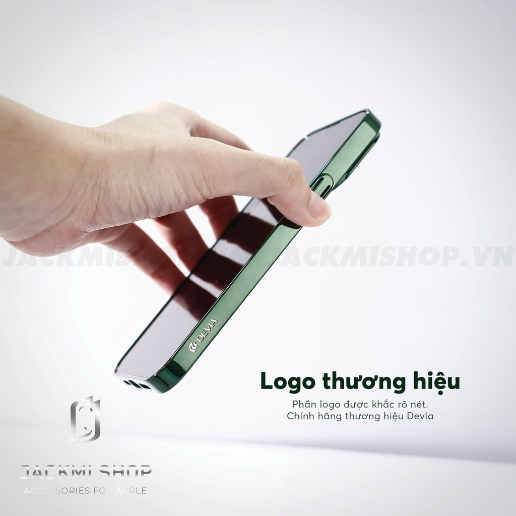 Ốp lưng Devia trong cứng viền màu cho iPhone 13, 13 Pro, 13 Pro Max chính hãng không ố màu