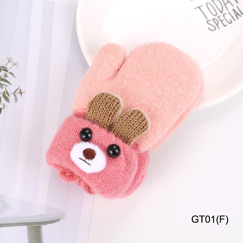 Găng tay gấu cho bé 0-3 tuổi có quai đeo GT01