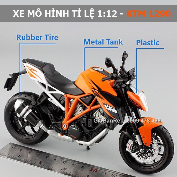 Xe Mô Hình Ktm 1290 Super Duke Orange Tỉ Lệ 1:12 - Maisto - 8704
