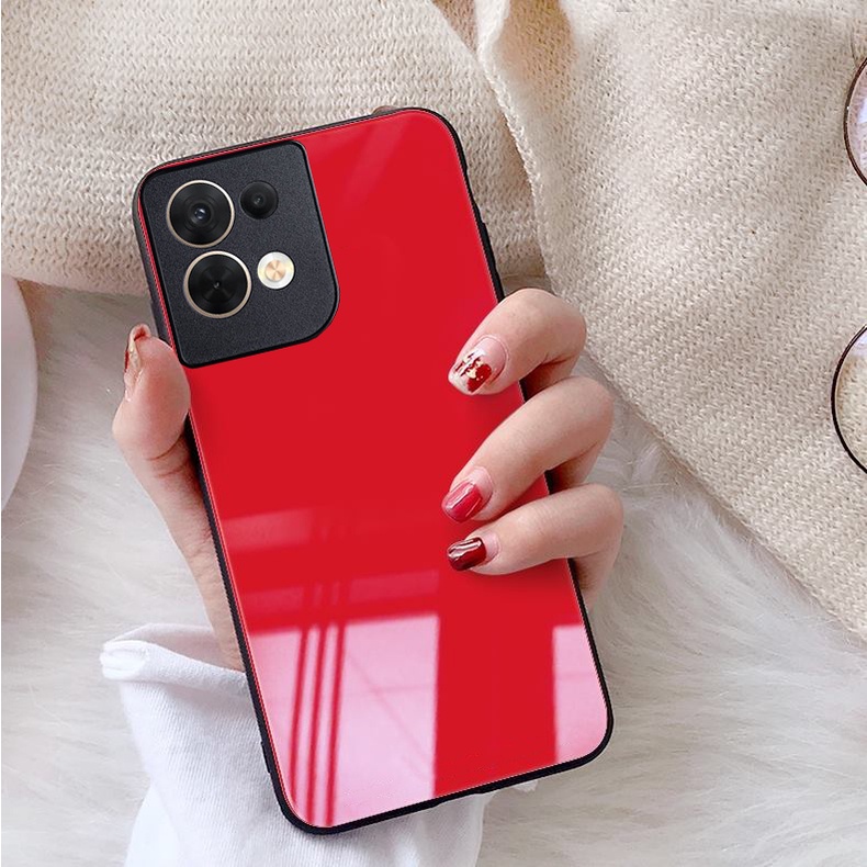 Ốp Lưng OPPO RENO 8 4G, RENO 8 5G, RENO 8Z 5G Mặt kính gương sáng bóng cao cấp