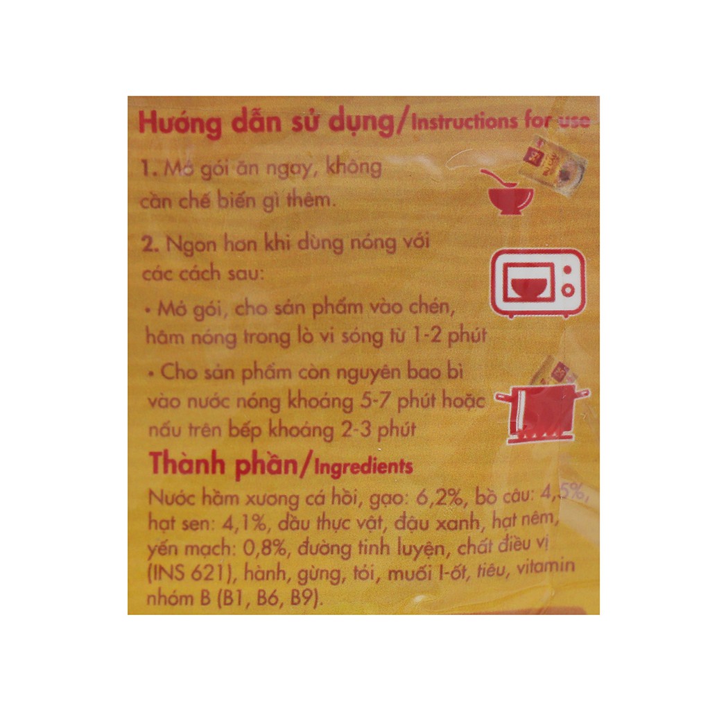 Cháo Bổ dưỡng Sài Gòn Food Bồ câu yến mạch hạt sen 240g