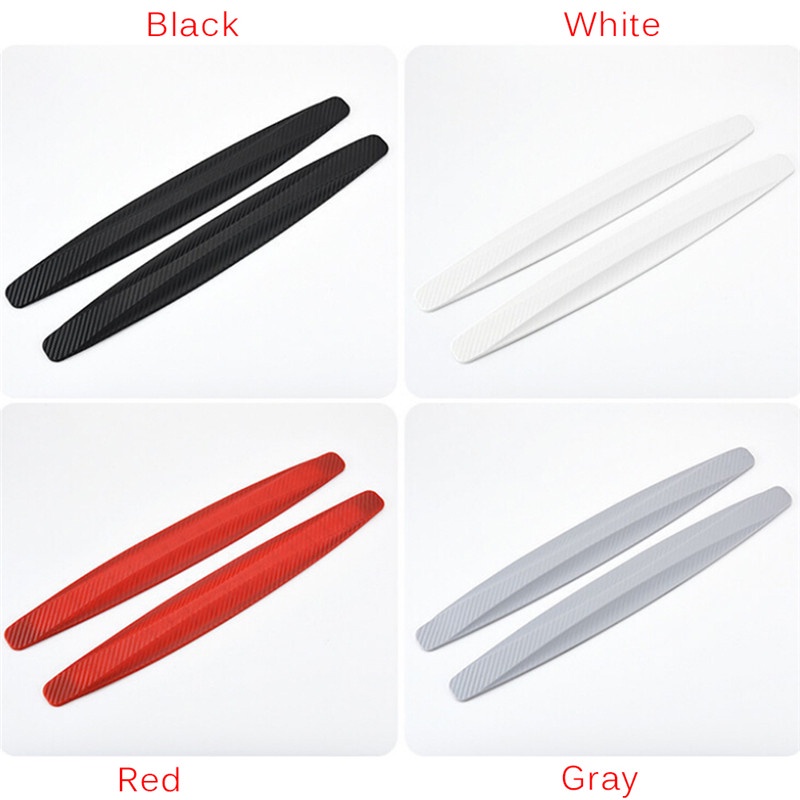 1 Cặp Miếng Dán Cao Su Carbon Bảo Vệ Cạnh Xe Hơi Chống Trầy Xước
