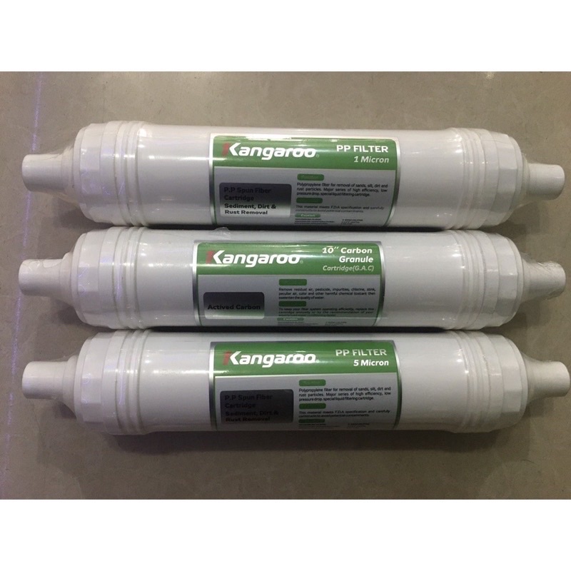 bộ lõi lọc 123 kangaroo dùng cho máy kg100HK, máy kg10a5s