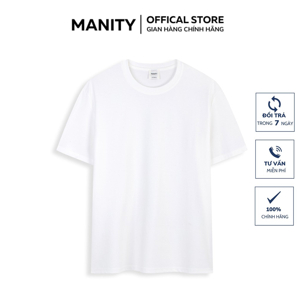 Áo thun nam cổ tròn cao cấp 3 màu co giãn 4 chiều MANITY - APM002