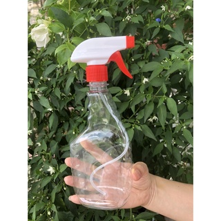 Chai xịt kính va vòi xịt 500ml đựng nước xịt kính- Vỏ chai trong suốt