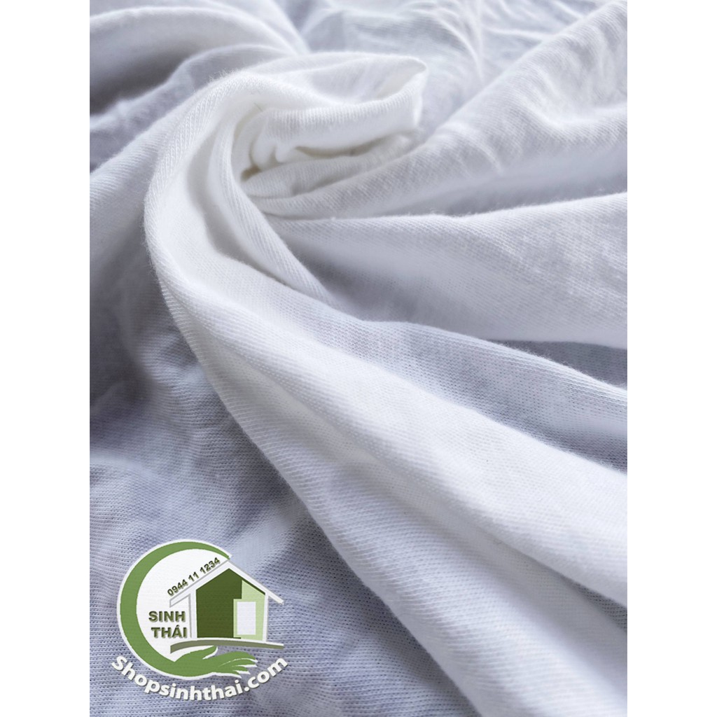 Vải thun co giãn màu trắng