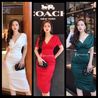 Đầm body dự tiệc cổ chữ V khoéc sâu sang trọng