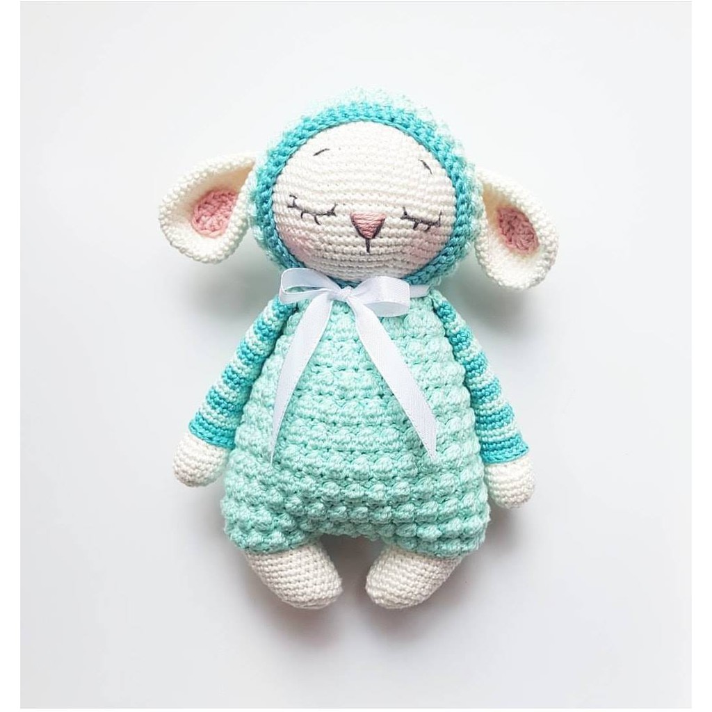 Thỏ bông xinh/ Handmade Len Bông nhập khẩu an toàn cho bé/ MeeDuosHandmade