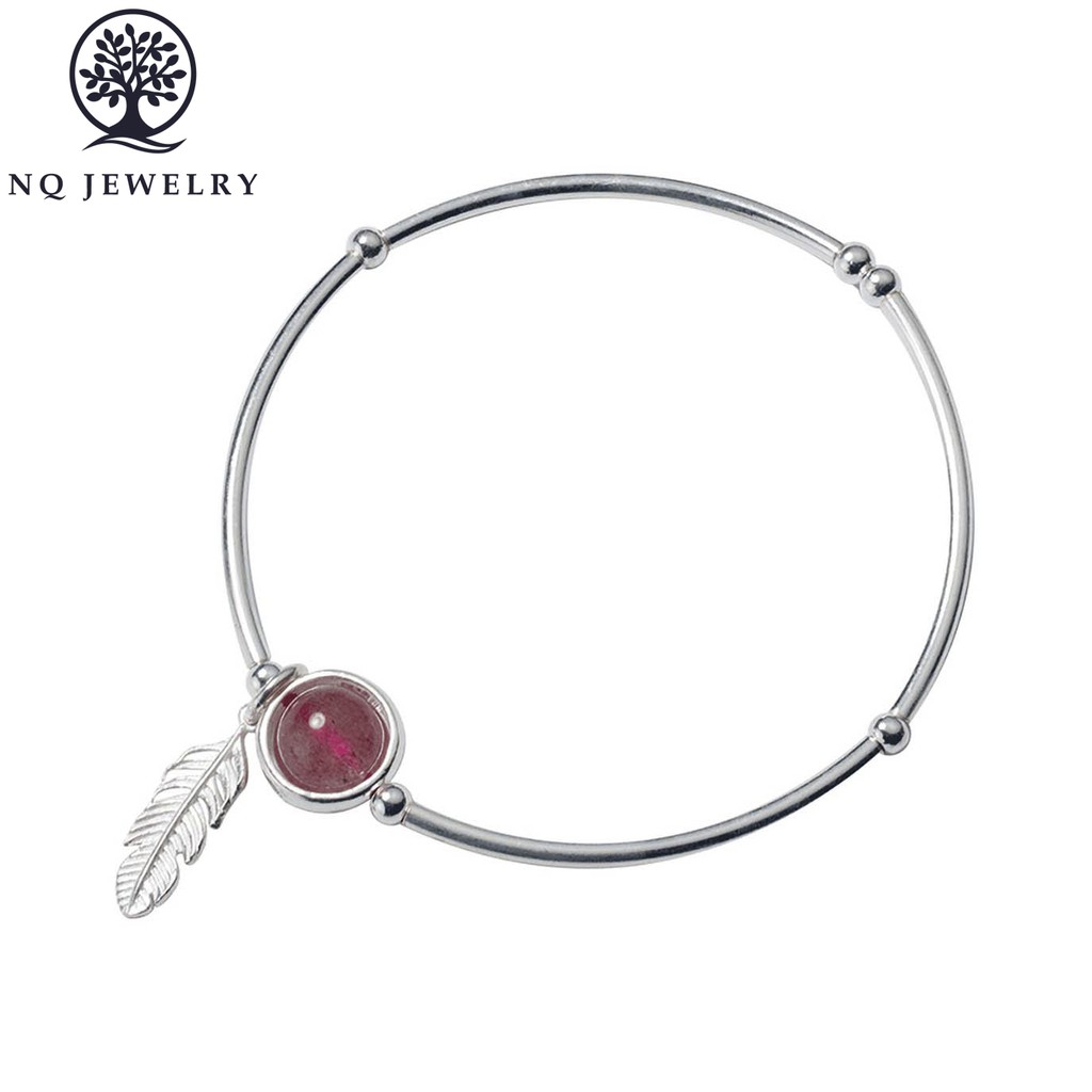 Lắc bạc phối hạt T.A dâu - NQ Jewelry