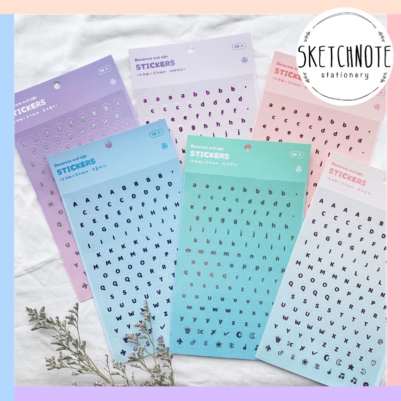 Sticker chữ / bảng chữ Alphabet ST029