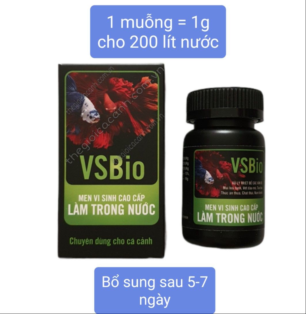 Men vi sinh Vsbio làm trong nước bể cá 80g, vi sinh vs bio