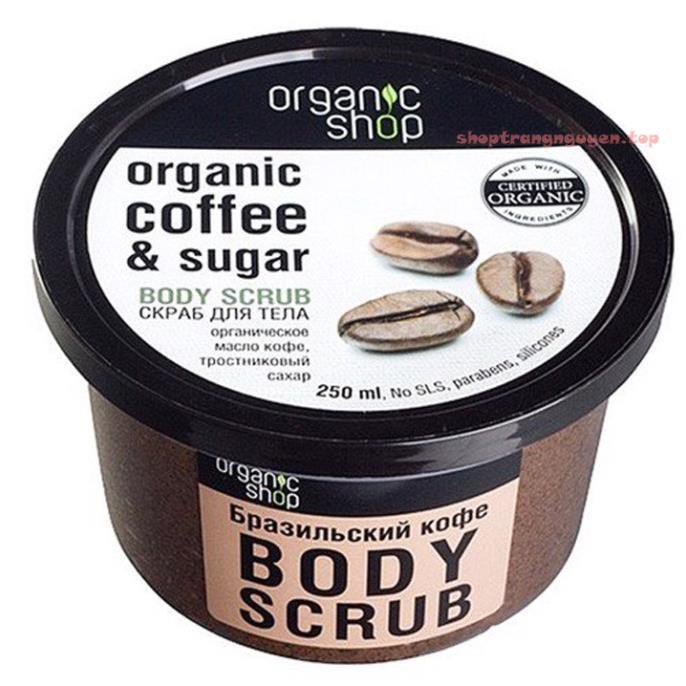 Tẩy Da Chết Toàn Thân Organic Coffee & Sugar Body Scrub 250ml