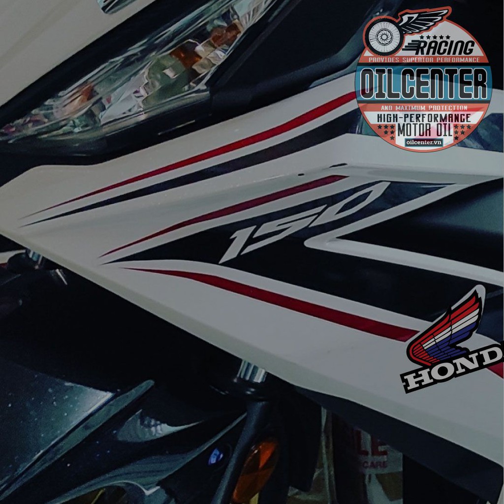 Bộ 2 tem Logo Cánh Chim Honda HRC Chống Nước Kiểu HRC