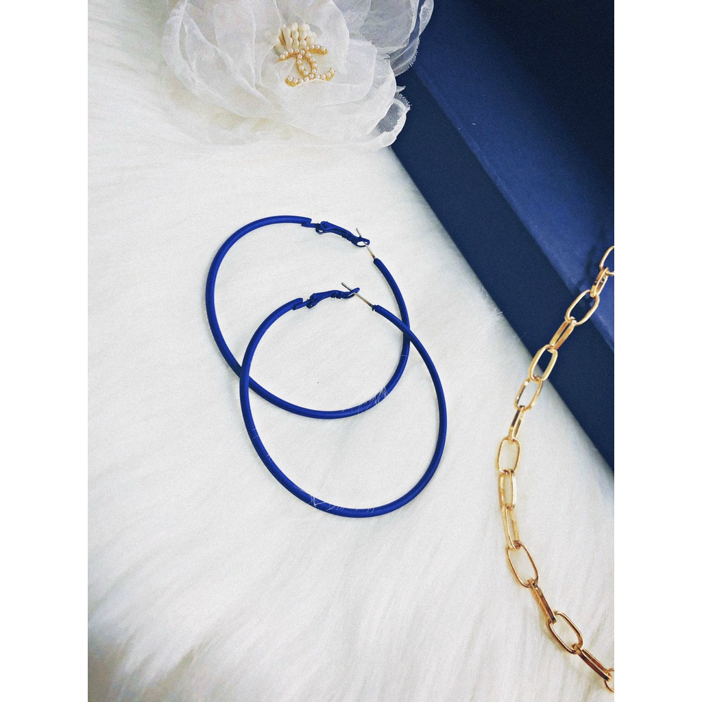 Bông tai tròn sắc màu