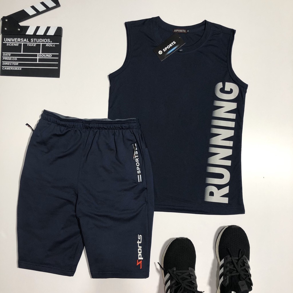 Bộ thun thể thao sát nách nam Running | BigBuy360 - bigbuy360.vn