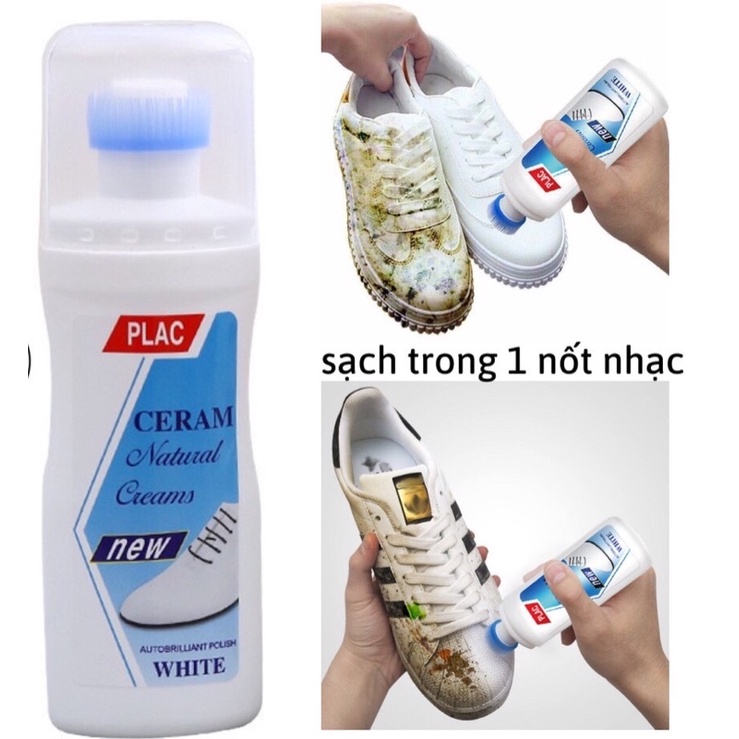 Lau giày trắng,tẩy giày trắng Plac