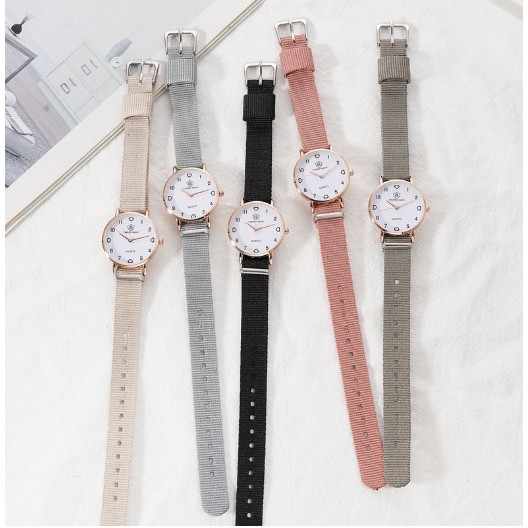 ĐỒNG HỒ NƯ DÂY VẢI DÙ FASHION WATCH D299 PHONG CÁCH HÀN QUỐC