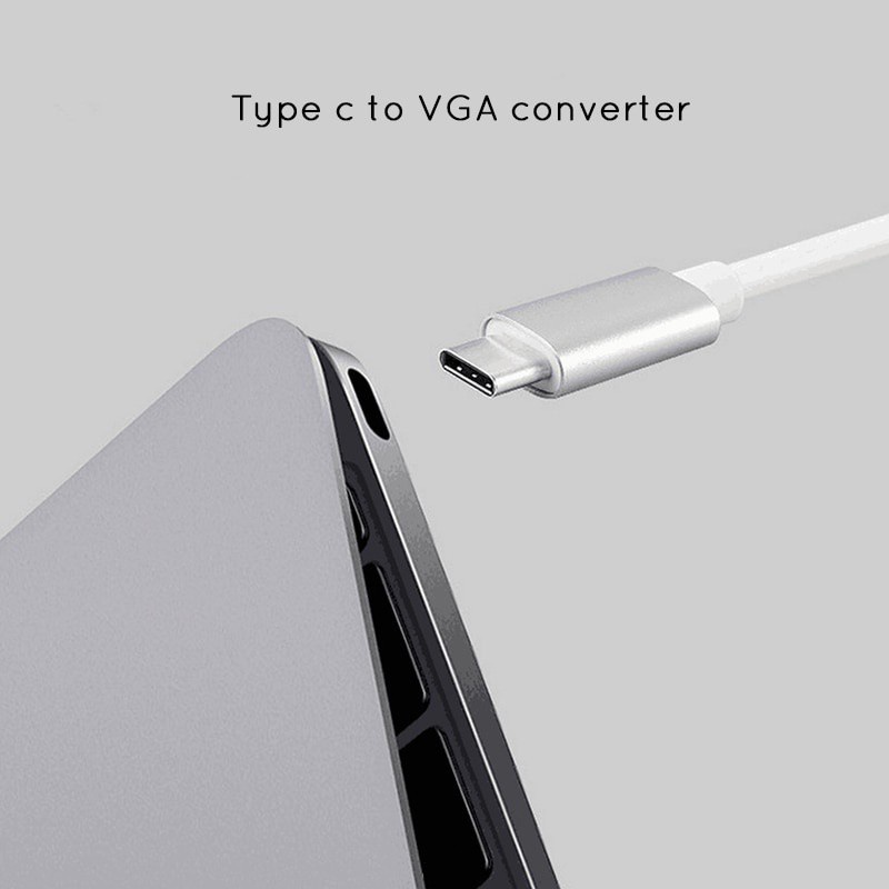 Cáp Chuyển Đổi USB C Sang VGA USB 3.1 1080P FHD Cho laptop táo 12 inch Chromebook Pixel Lumia 950XL