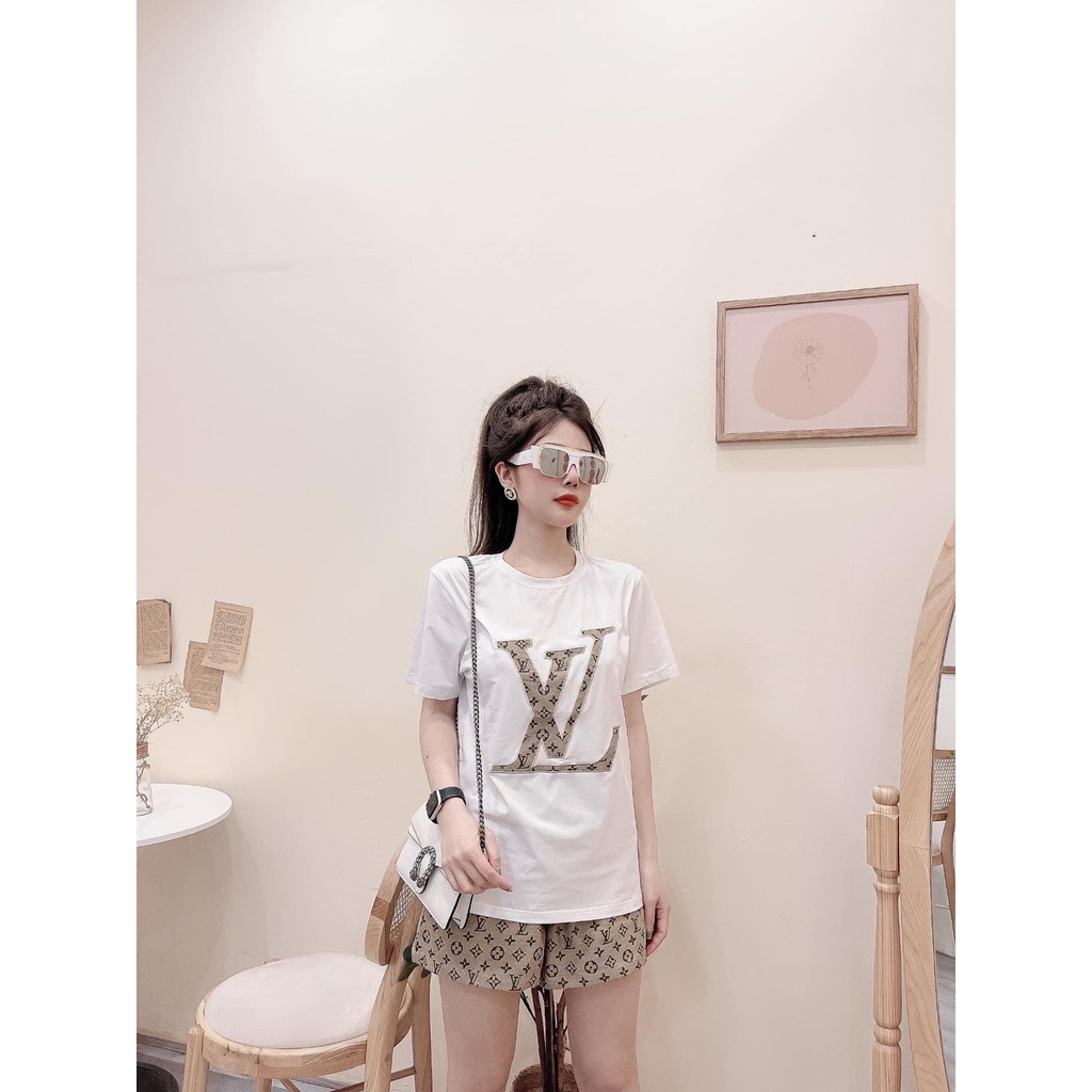 Bộ thun đùi họa tiết kí tự