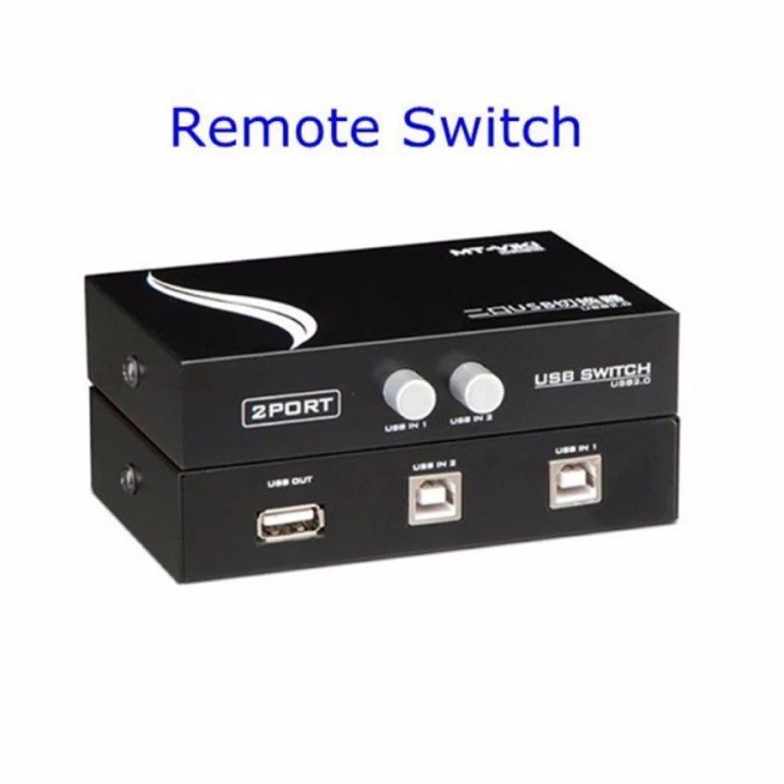 Bộ gộp 2 máy tính dùng chung 1 máy in Switch USB MT-VIKI (Đen) - Bộ gộp máy in