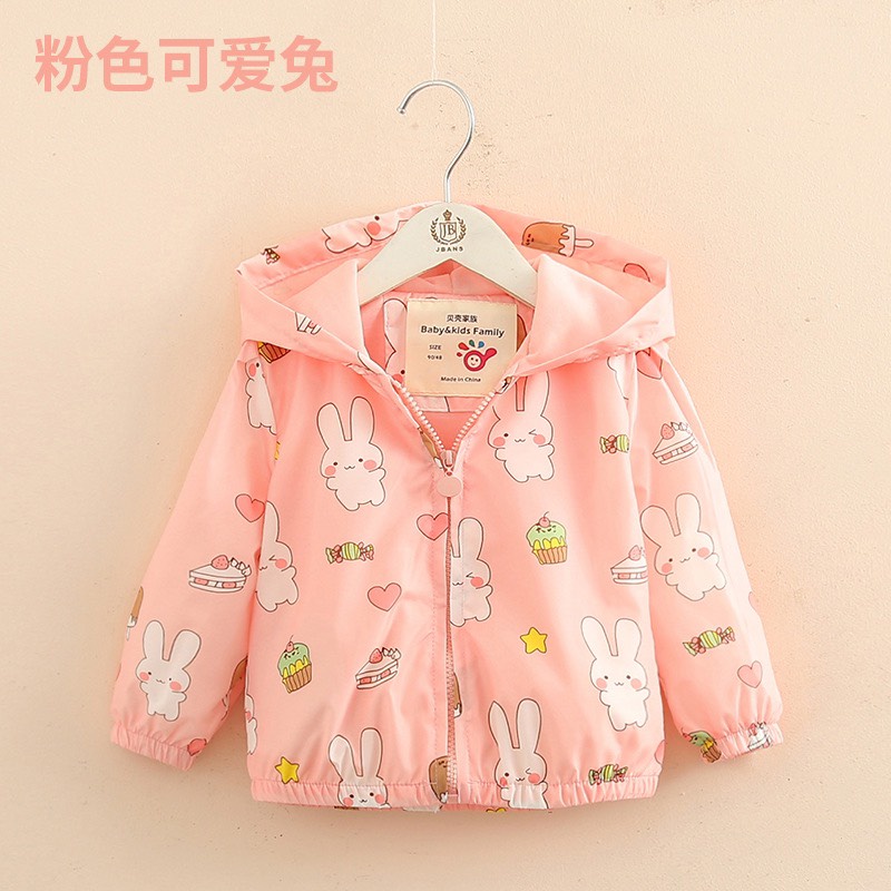 B2602 Áo khoác gió mỏng bé gái mặc mùa thu hàng nhập