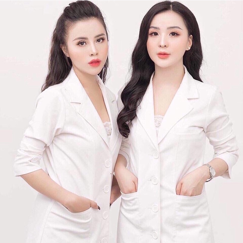Áo Blue cao cấp vải cotton lạnh dáng dài sang chảnh. thêu logo từ 5c