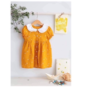 Váy linen hoa vàng