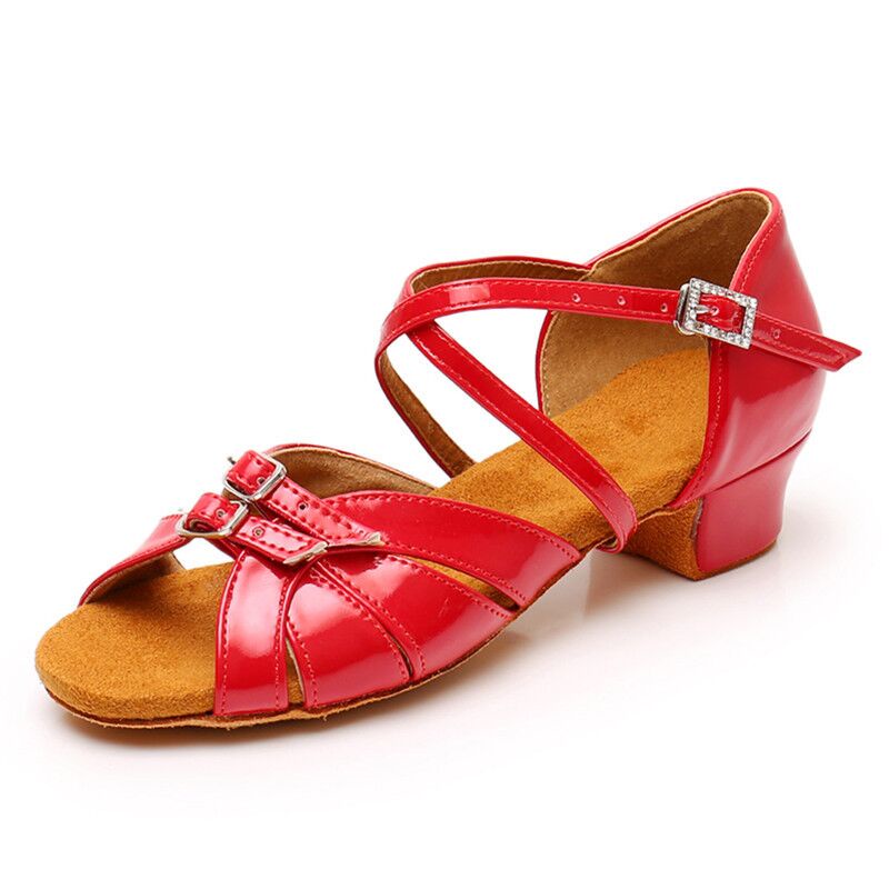 Giày Khiêu Vũ Latin Chuyên Dụng Dành Cho Bé☂☞Giày Khiêu Vũ Latin Đế Mềm Dành Cho Trẻ Em Mới Bắt Đầu 008
