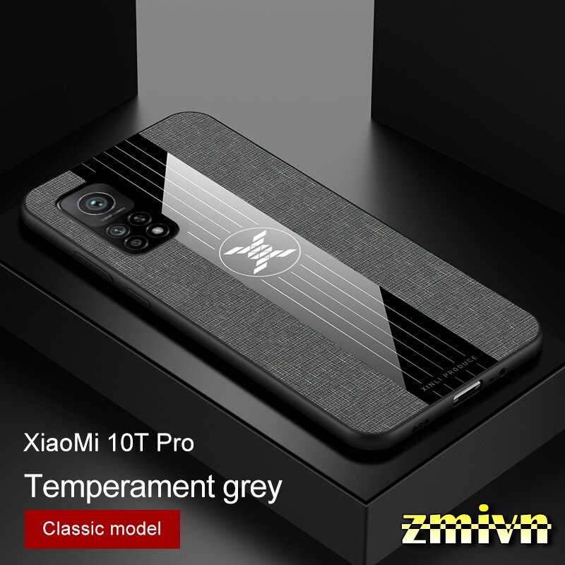 Ốp lưng vải jean Xiaomi Mi 10T , Mi 10T Pro 5G họa tiết kẻ sọc