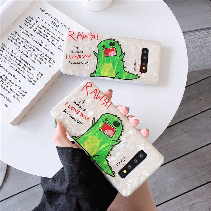 Ốp điện thoại nhựa TPU in hình ảnh Khủng long dễ thương cho Samsung Galaxy S8 S9 S10 Plus Note 8 9 | BigBuy360 - bigbuy360.vn