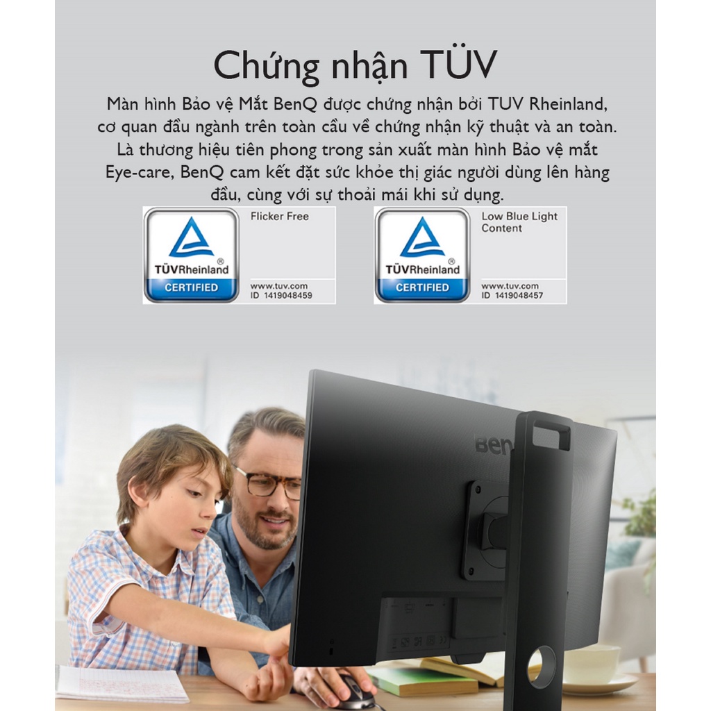 Màn hình BenQ GW2480T 24 inch IPS 1080p bảo vệ mắt & chân đế điều chỉnh độ cao phù hợp học tập & làm việc văn phòng