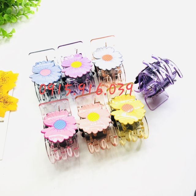 Kẹp tóc càng cua hoa cúc 5 răng ( loại 1 ) hot trend cho nữ xinh xắn lung linh