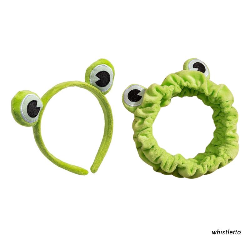 Cài tóc / băng đô hình mắt ếch vải lông mềm co giãn thích hợp rửa mặt / trang điểm / đạo cụ chụp ảnh / tiệc tùng