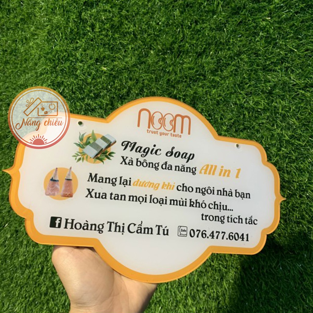 Bảng hiệu mica mang tên shop của bạn - Thiết kế theo yêu cầu - Dụng cụ bán hàng online hiệu quả nhất