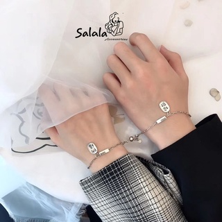 Vòng tay đôi / Lắc tay đôi mạ bạc đem may mắn tài lộc cho cặp đôi by Salala